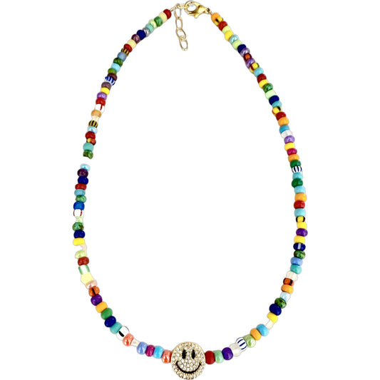 Golden Happy Face Necklace