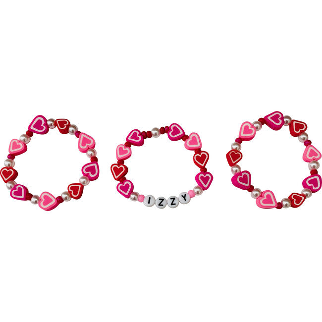 Heart Monogram Bracelet Set