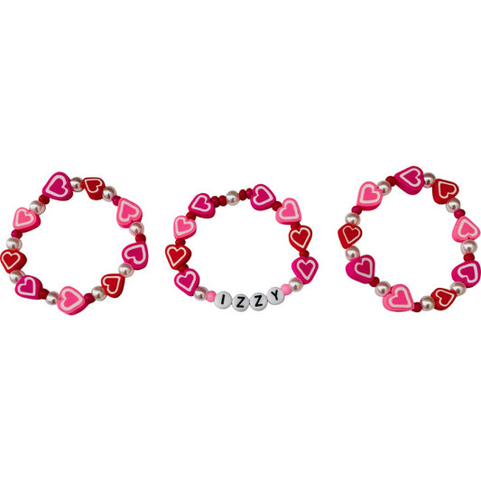 Heart Monogram Bracelet Set