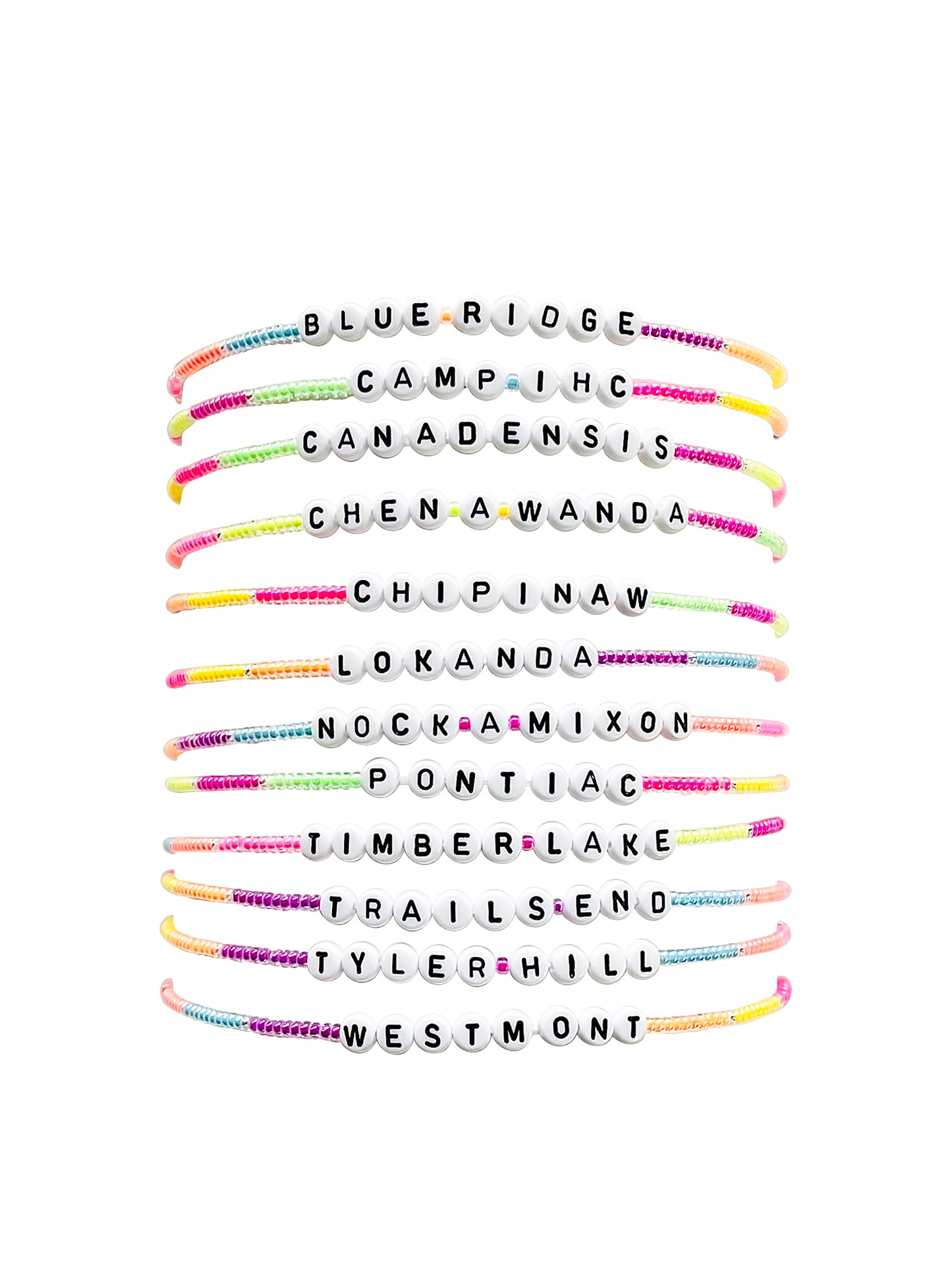 White & Neon Camp Chokers